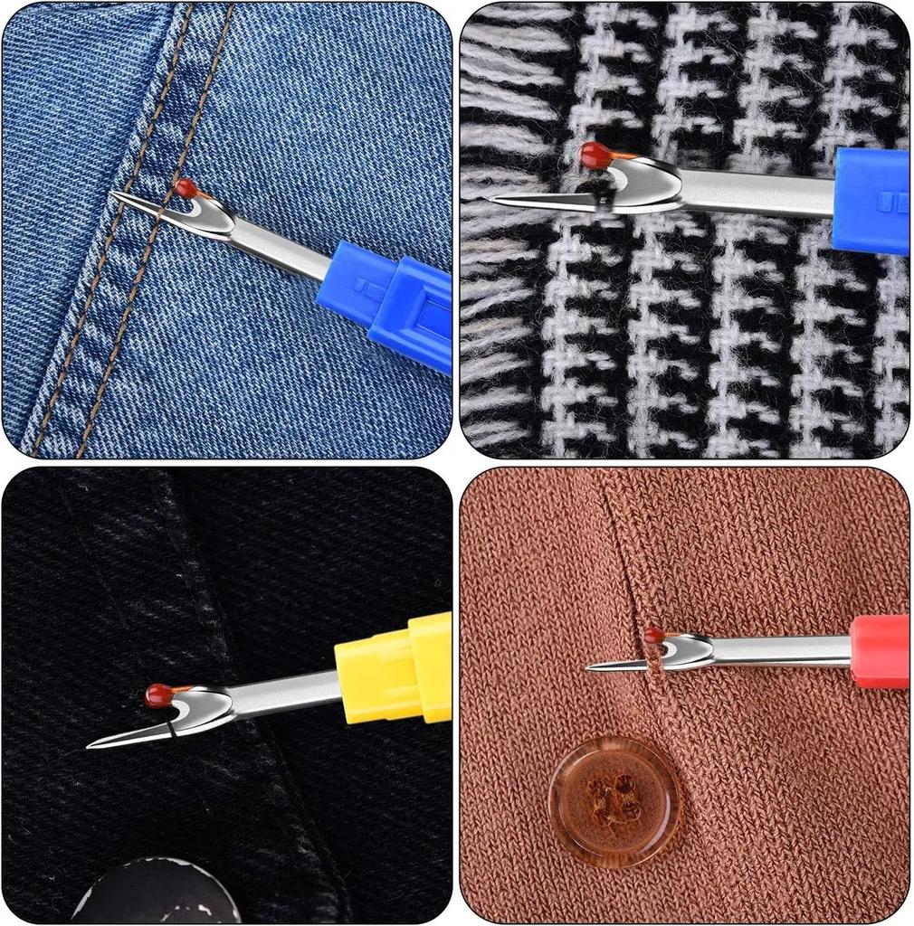 5Pcs Plastic Handle Craft Thread Cutter Seam Ripper Stitch Unpicker Sewing Tool Cloth Diy Cross Stitch Seam Color Random