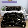 3Pcs Black Gold Abstract Bedding Set Quilt Cover Pillowcase Home Christmas Xmas Halloween Gift 1 Duvet Cover 2 Pillowcase M928110