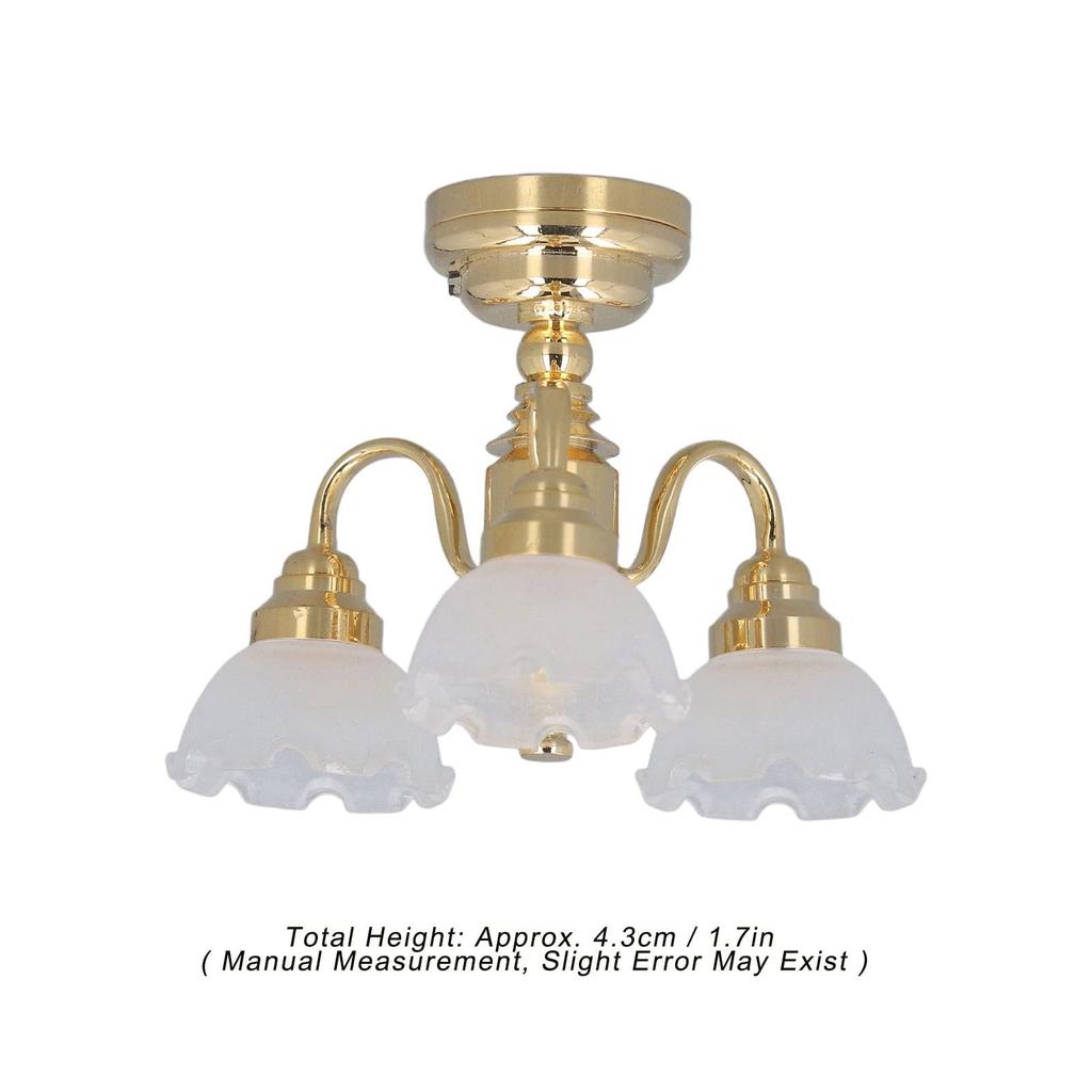 1:12 Dollhouse Chandelier, Dollhouse Decoration, Dollhouse Ceiling Lamp