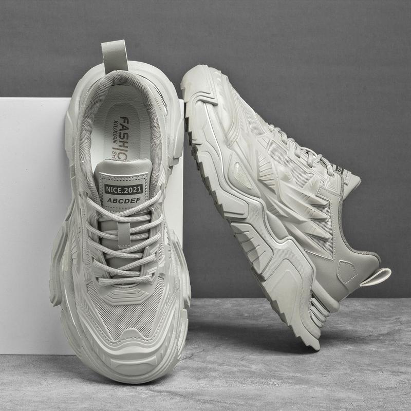 Pánské boty s tlustou podrážkou, jednobarevné, letní novinka, ležérní, módní a pohodlné, boty pro zvýšení výšky