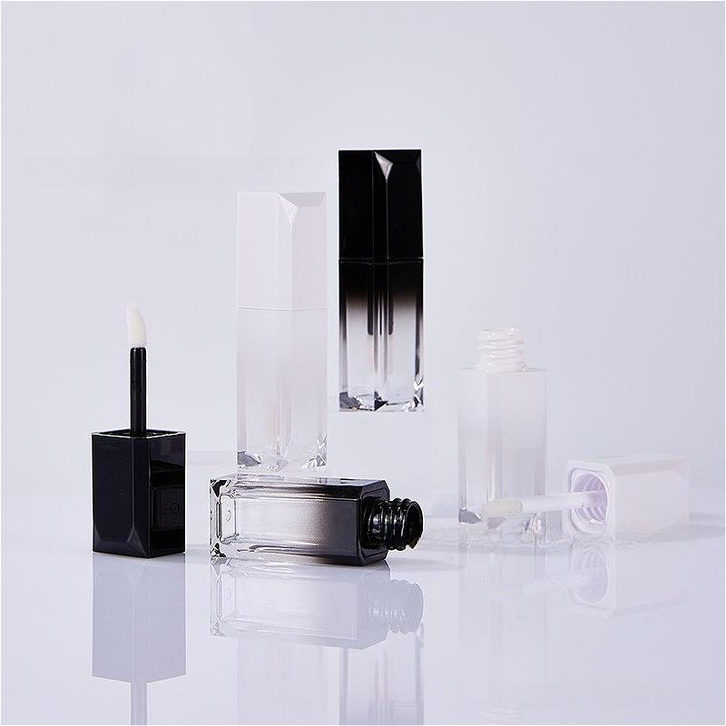 5ml Square Gradient Lip Gloss Tube, Empty Refillable Lip Glaze Container, Wholesale Cosmetic Packaging