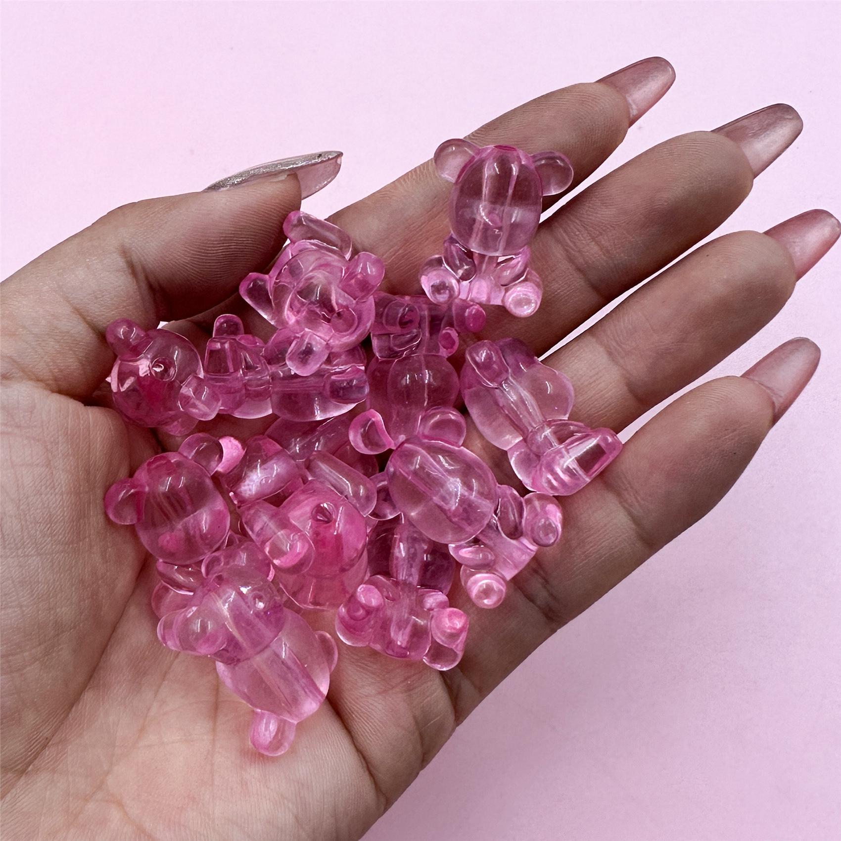 

Товары для вечеринок Акриловые прозрачные хрустальные бусины в виде медведя, материал для украшений, 25 шт., модный брелок, аксессуар 17*22 мм, ожерелье, браслет своими руками