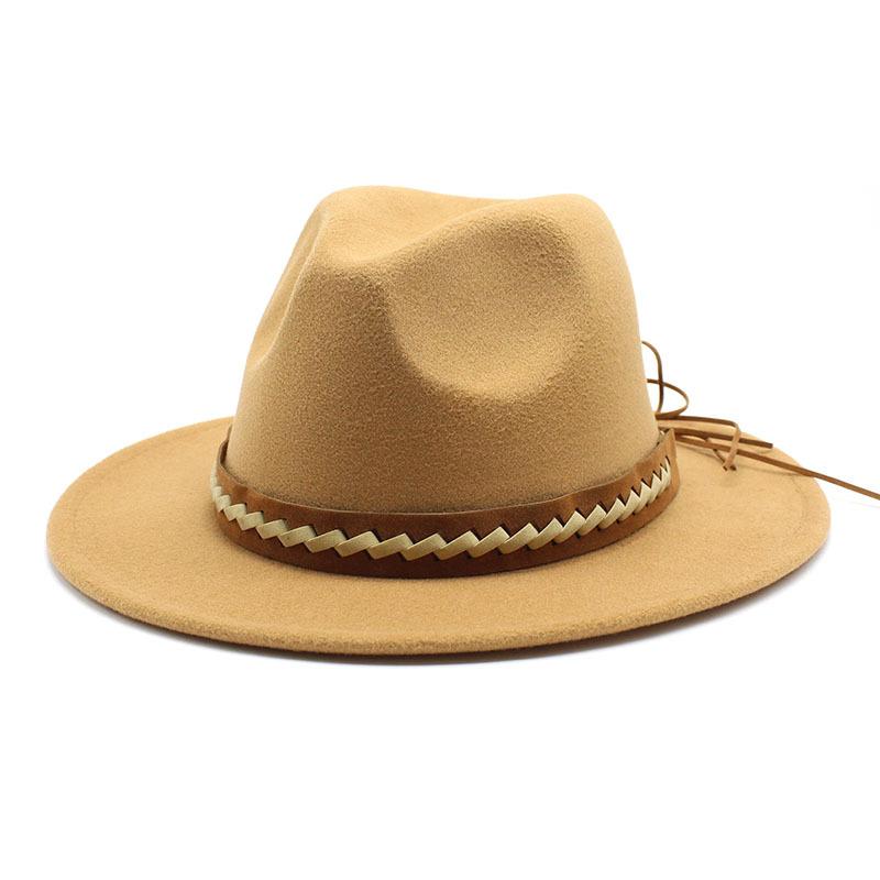 Men'S And Women'S Woolen Hats, Felt Hats, British Casual Jazz Hats, Gentleman'S Top Hats