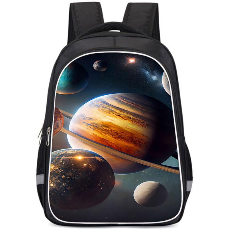 Large Capacity Lightweight 3d Backpack For Kids Oxford Cloth Unisex School Bag