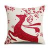 New Elk Print Pillow Cover Christmas Tree Decoration Square Pillow Cover Living Room Sofa Pillow Cushion
