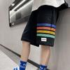Summer Pants Boys' Shorts Breathable Sweat Absorbing Pentagram Pants Loose Cool Handsome Outerwear Sports Pants Middle Pants
