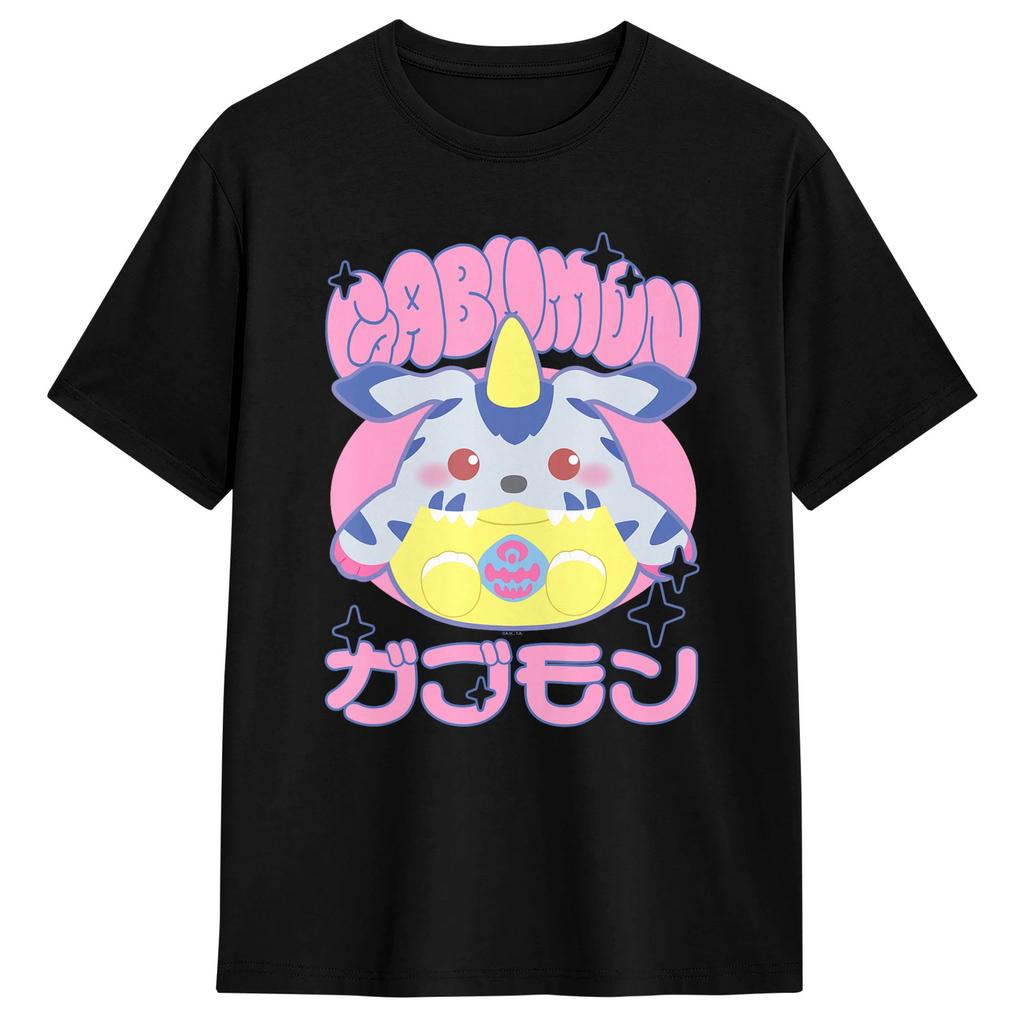 Digimon Adventure Vintage Kanji Characters Digital Monsters T-Shirts for Novelty Pure Cotton Tee Shirt Short Sleeve Tees