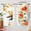 2pcs,2D Plane Printing Curtains Hummingbird Bliss 100% Polyester (without Rod) Outdoor Decorations for Bedroom, Office, Living