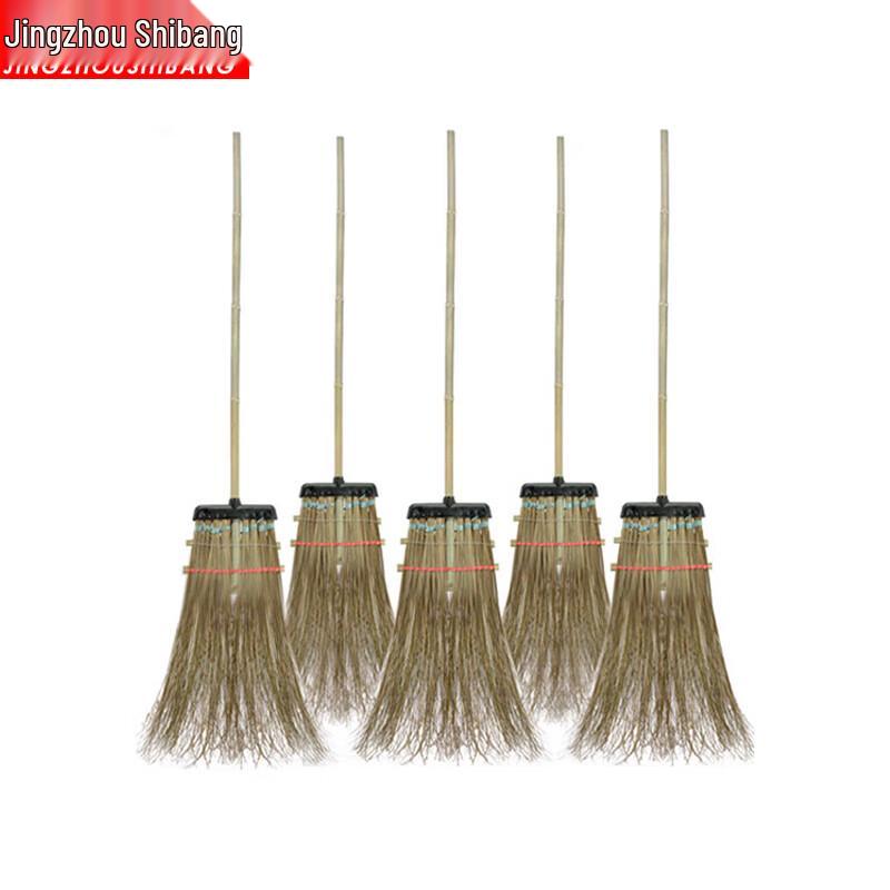 Palm Leaf Long Handle Outdoor Broom (5-Pack)