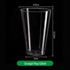 Thickened 14oz Hard Clear Plastic Cups, 50-Pack