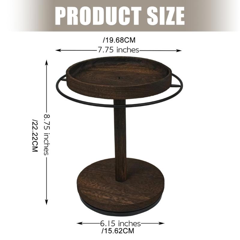 Stylish Rotating Sunglasses Rack Natural Paulownia Wood Space Saving Display Stand For Multiple Pairs