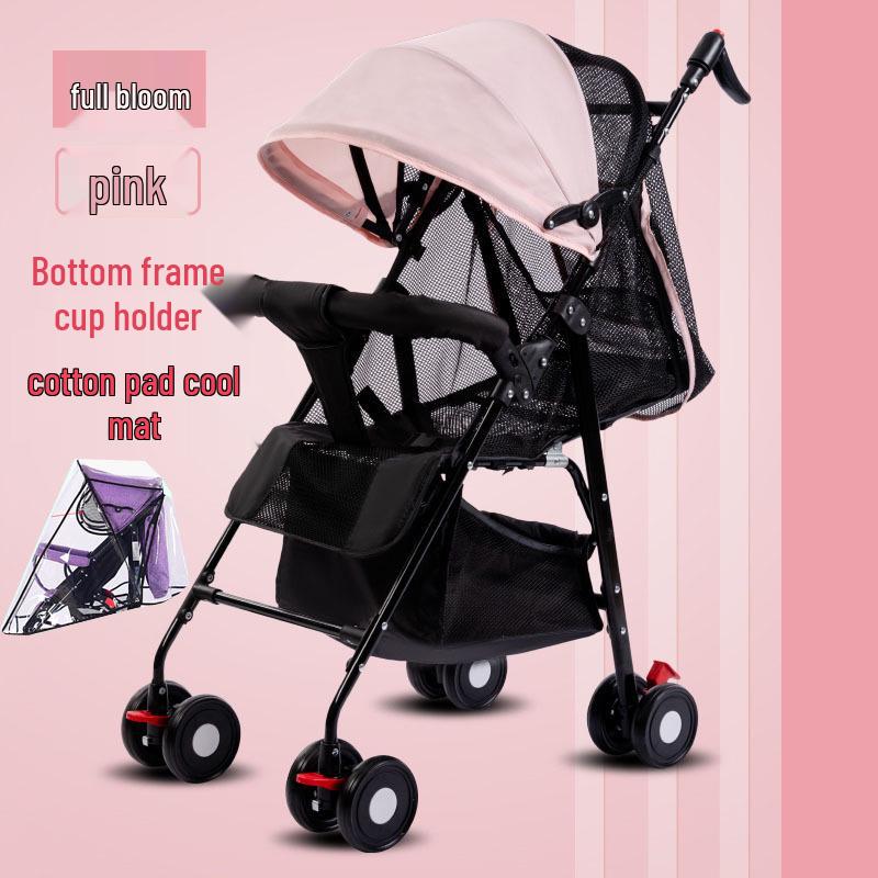 Lightweight Foldable Baby Stroller for Sitting or Lying
