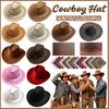 6-24Sets Cowboy Hat with Bandana Cowboy Hats Bulk Western Cowboy Party Hats Cowgirl Hat for Wedding Bachelorette Party