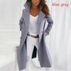 Women Warm Winter Woolen Trench Coat Long Overcoat Thick Full Sleeve Outwear Cashmere Cardigan Jacket