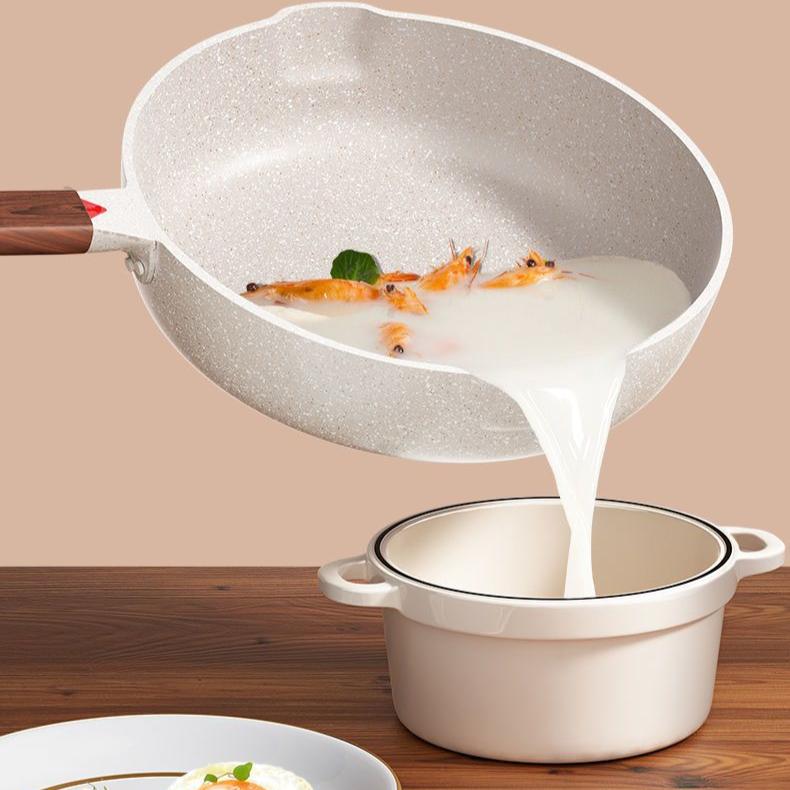 Maifanshi Non Stick Pan Frying Pan Household Frying Pan Frying Pan Flat Bottomed Pan Electromagnetic Gas Stove Dual-use