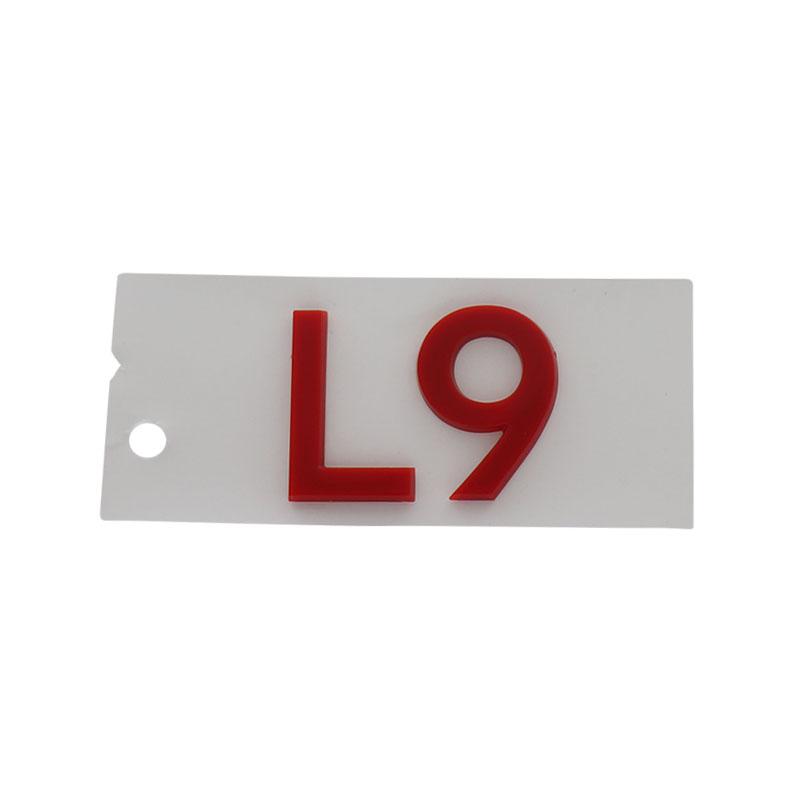 

3D Premium L7 L8 L9 ABS Letters for Car badge Cover Upgraded Exterior Decoration Stickers Auto Accessories Decal Emblem Badge Sticker L9-red
