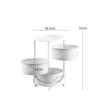 Kitchen Rolling Storage Cart with Rotating Circular Shelf - Convenient Fruit & Vegetable Basket Practical Organizer for Home Use