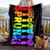 Warm Flannel Blanket Sprunki Pattern, Lightweight Comfortable Throw Blanket for Bed Sofa Use
