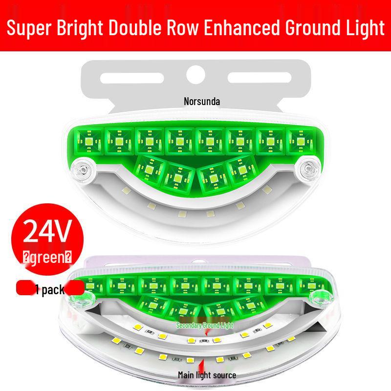 24V LED Truck Ground Light: High Brightness, Waterproof Side Marker, 12V Tire & Turn Signal Light