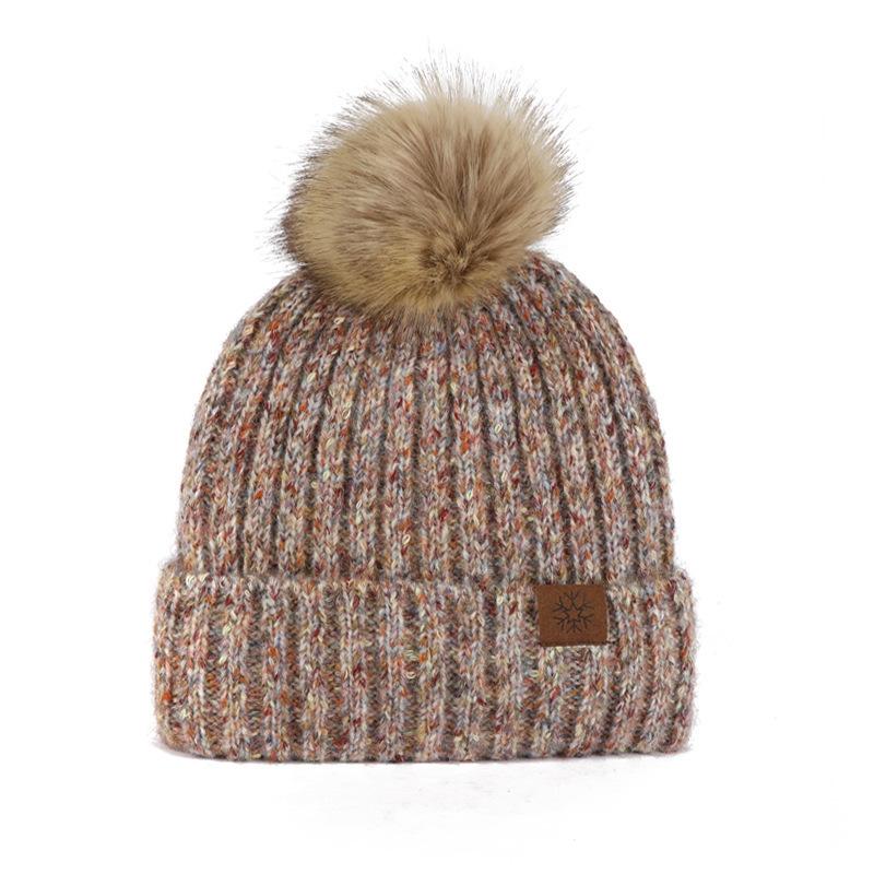 

New Winter Style Thickened and Warm Versatile Wool Ball Knitted Hat Scarf Glove Set Trendy and Versatile