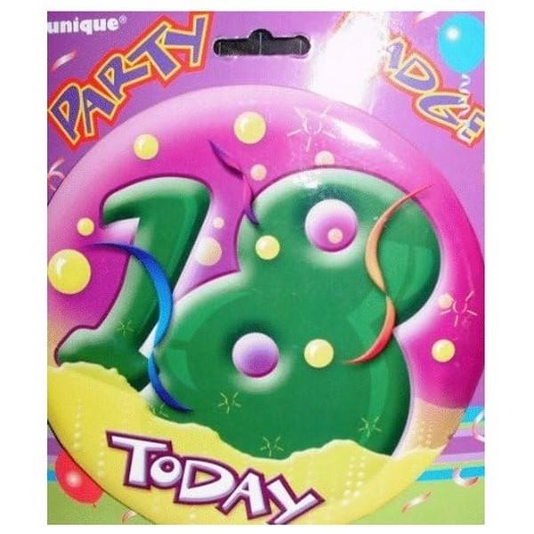 Unique Party Today 18th Badge
