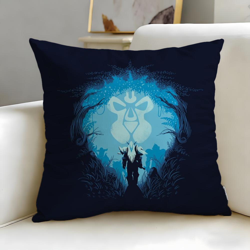 Stylish WWorld of Warcraft WOWable Cushion Cover Stylish Washable Pillow Cover Ideal for Couch Bedroom Car Decoration