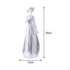 Elegant Pumpkin Lady Glass Candy Dish with Lid And Ceramic Girl Figurine Porcelain Statue Ornament