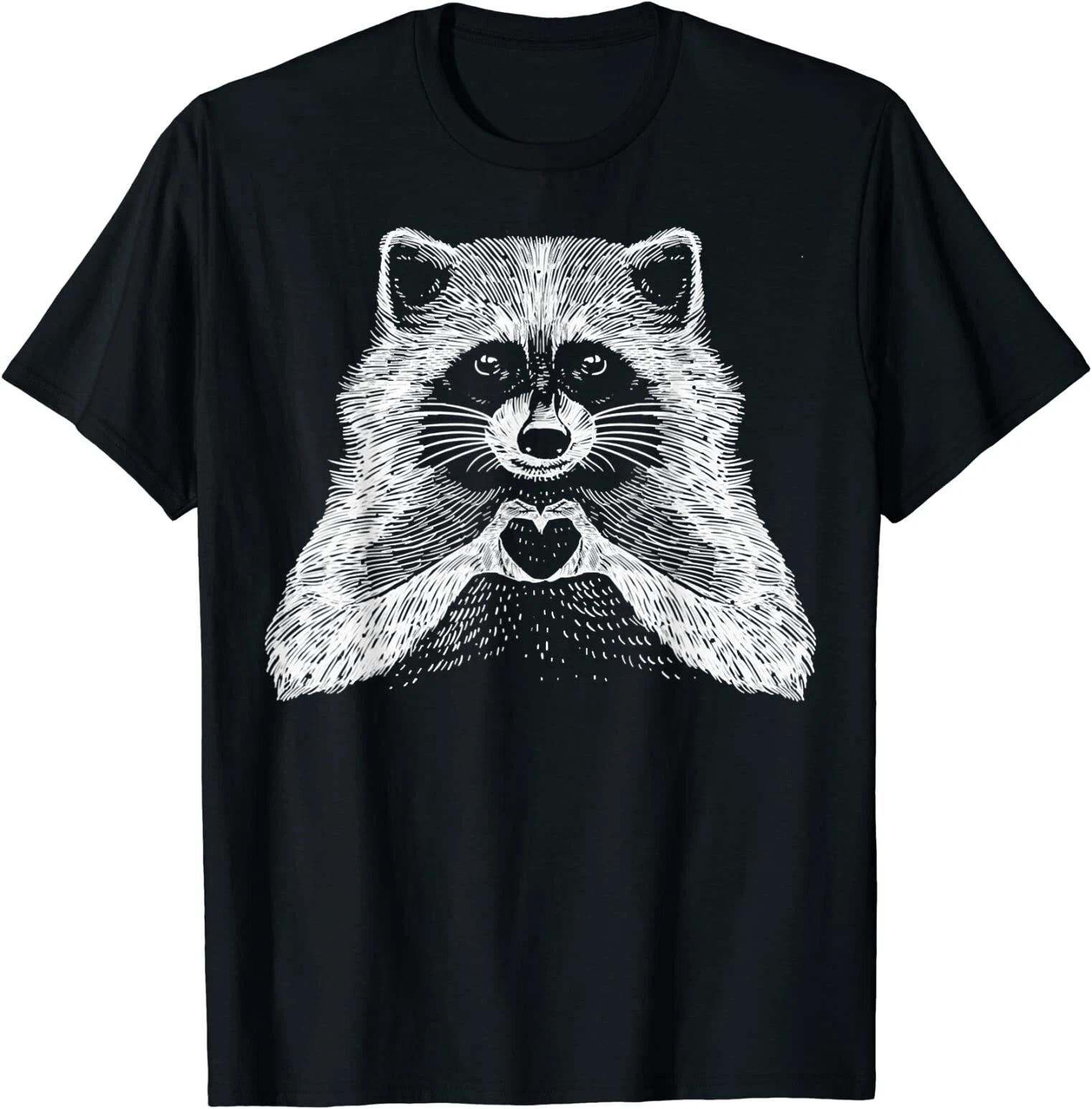 Men s and Women s T-shirts NEW LIMITED Loves Funny Raccoon-Animal For Men Women Gift Idea Tee T-Shirt S-3XL M