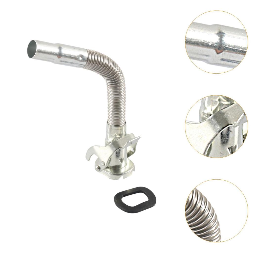 Long Nose Flexible Fuel Can Spout Stainless Steel Leakproof Nozzle Smooth Flow for Jerry Cans Automotive Use