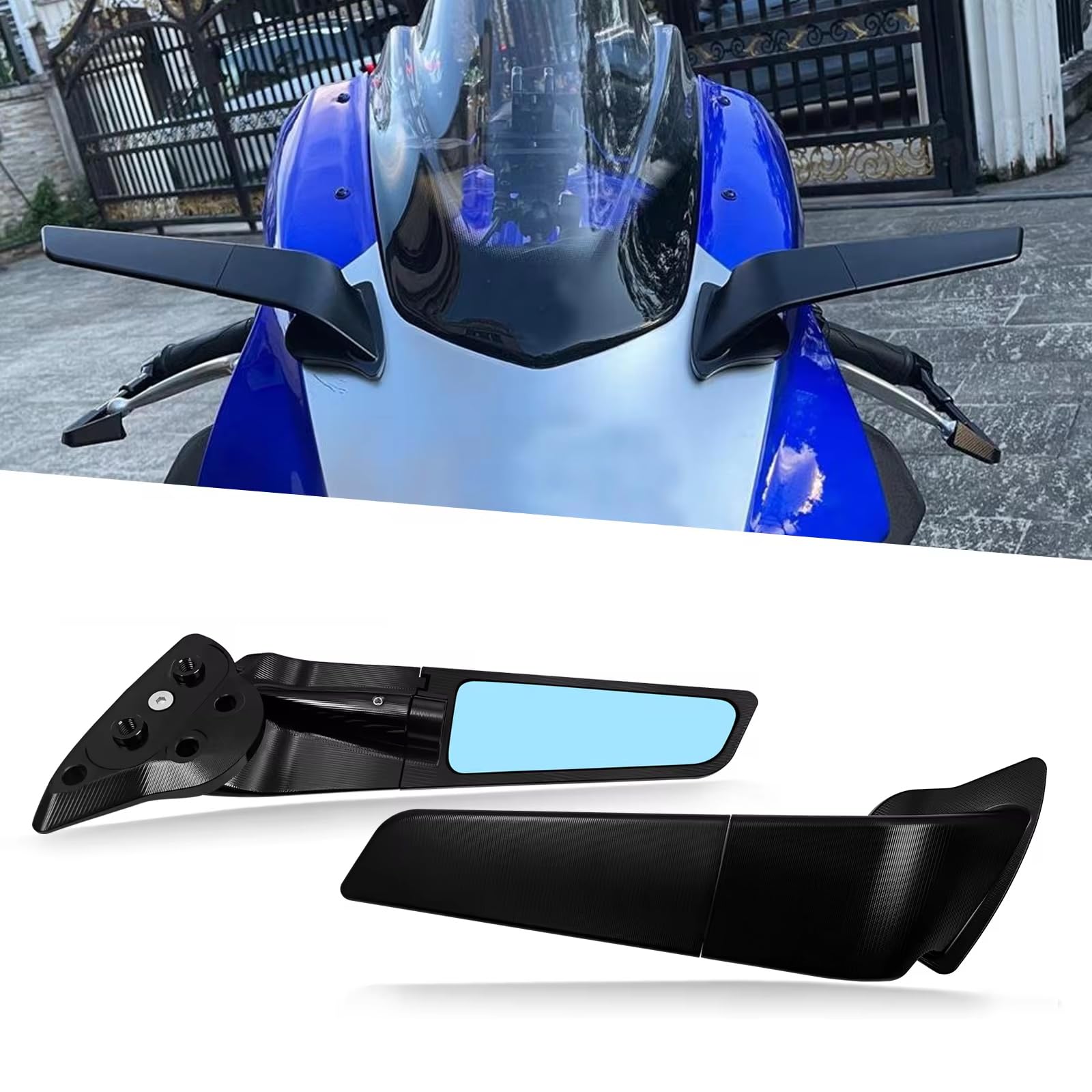 

Идеально для YZF R6 r6 YZF R7 r7 2025 2024 2023 2022 2021 Мотоциклетные аксессуары Зеркало заднего вида Винглеты Боковые зеркала Комплект 2010-2020 [Б/у]