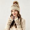 2Pcs/Set Warm Knit Beanie Leopard Knitted Winter Hat New Leopard Print Beanie  Everyday Wear