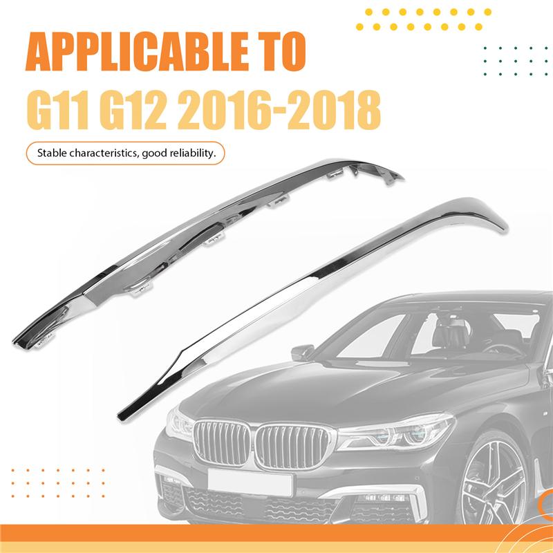 For BMW 7 Series G12 G11 2016-2018 High Configuration Compatible 51117369893 51117369894 Front Bumper Grille Molding Trim