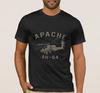 AH-64 Apache Kampfhubschrauber T-Shirt Neu 100% Baumwolle Kurzarm Rundhals T-Shirt Freizeitkleidung Herren Oberteil - Herren Sommer Co...