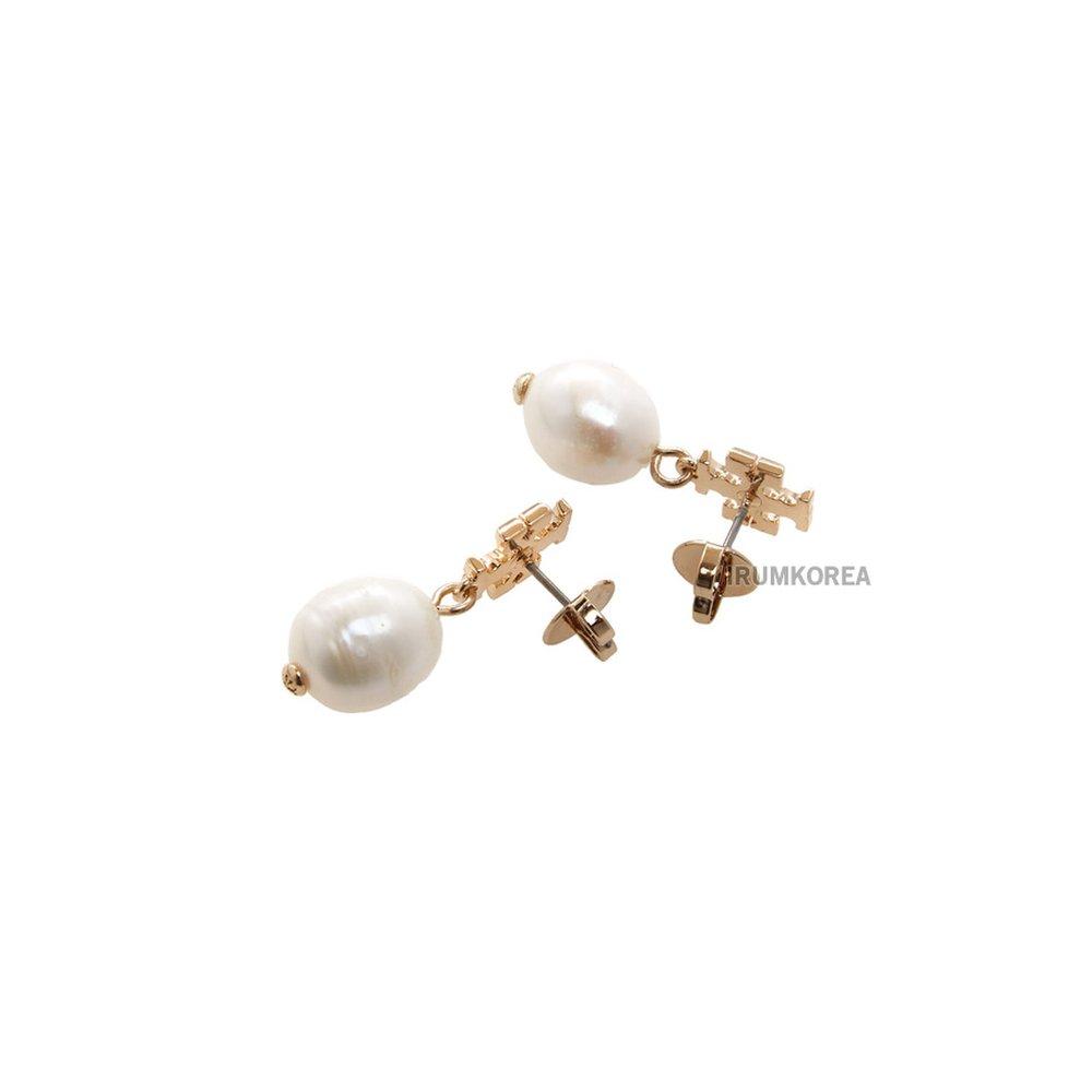 [Tory Burch] Fw24 Women's Kira Pearl Drop Earrings 65156 709 113461