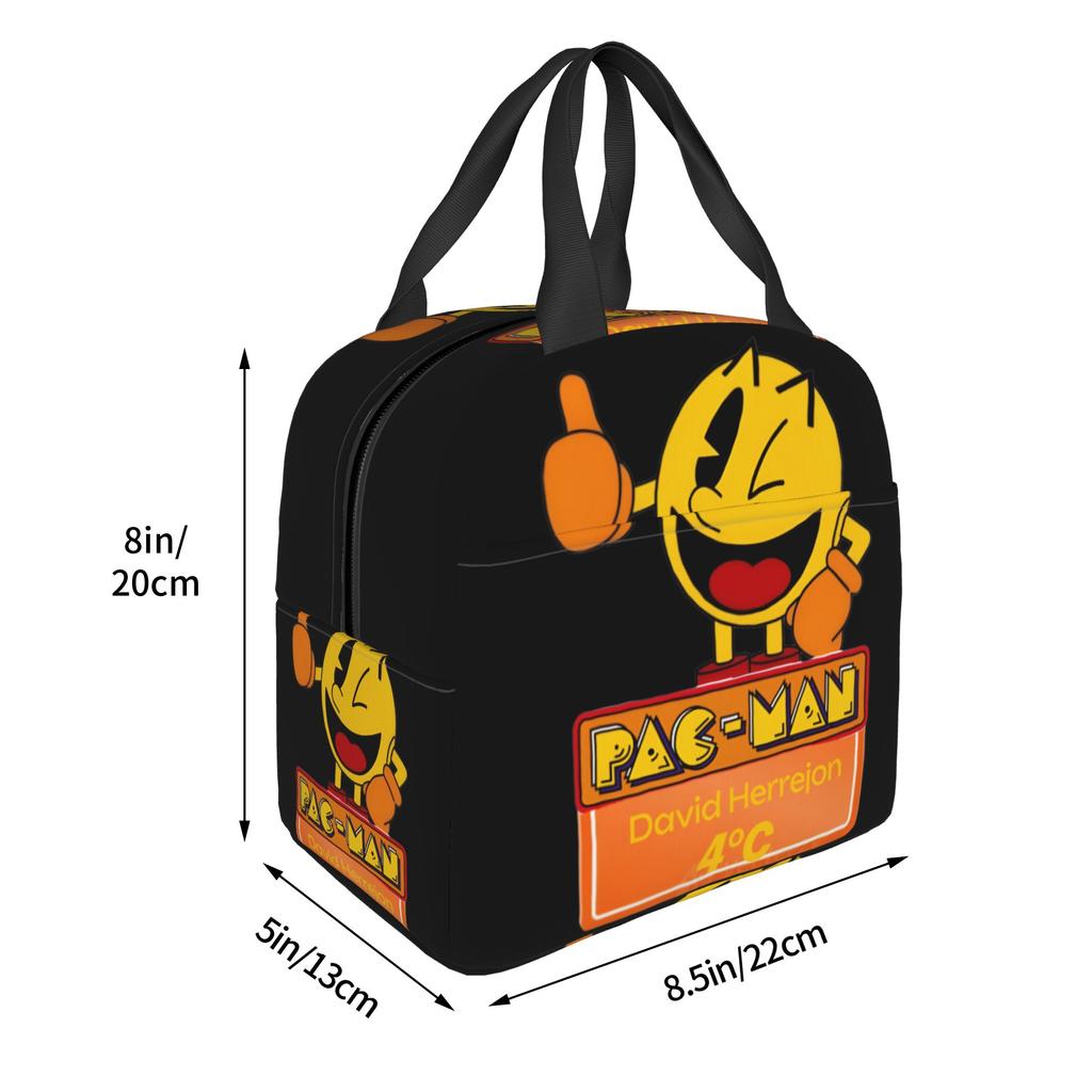 Custom P-Paced Insulated Lunch Bags for Women Men Video Game Portable Cooler Thermal Food Lunch Box Work School Travel