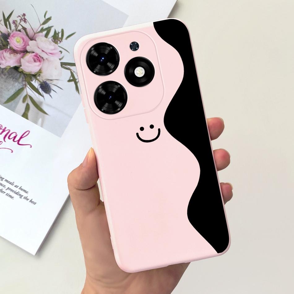 For Tecno Spark Go 2024 Case Cute Flower Love Pattern Candy Color Soft Silicon Slim Phone Back Cover For Spark Go (2024) BG6