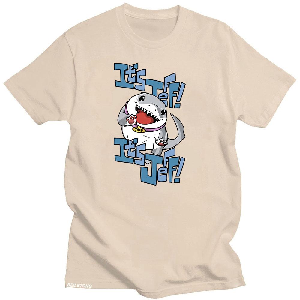 

Jeff The Landshark T Shirt Cartoon Print Harajuku Kawaii Soft Tee-shirt Short Sleeve Retro Tshirt Sudaderas Women/men Clothing L