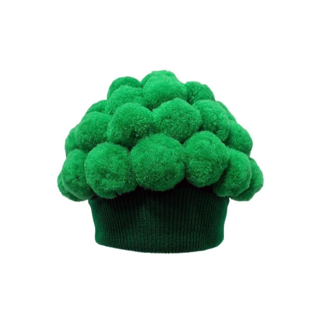 Knitted Vegetable Beanie Cap Warm Lining Novelty Headgear Cute Broccoli Hat Cosplay Events
