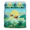 Quilt Cover Set Hawaii Turtle and Colorful Hibiscus Bedding Set Home Textiles