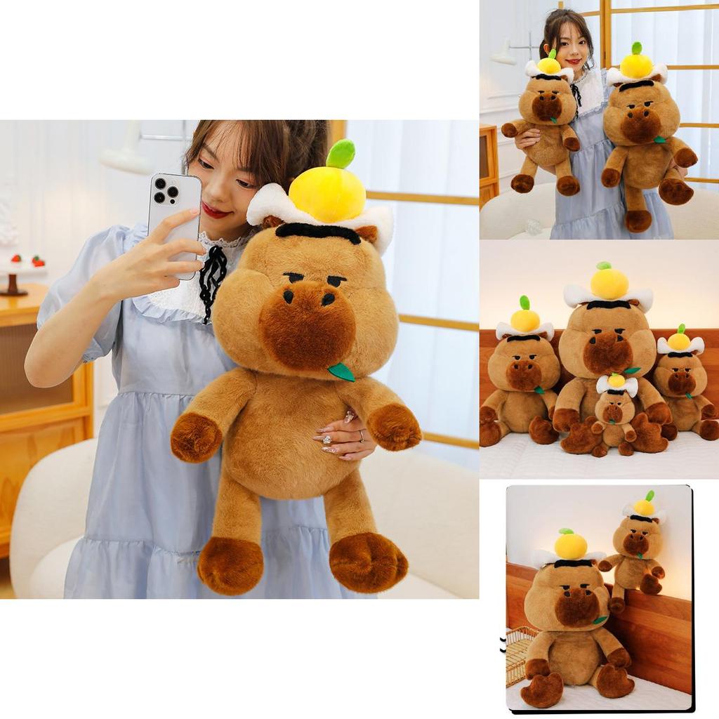Adorable Capybara Plush Toy Creative Design Soft Pp Cotton Stuffed Animal For Kids