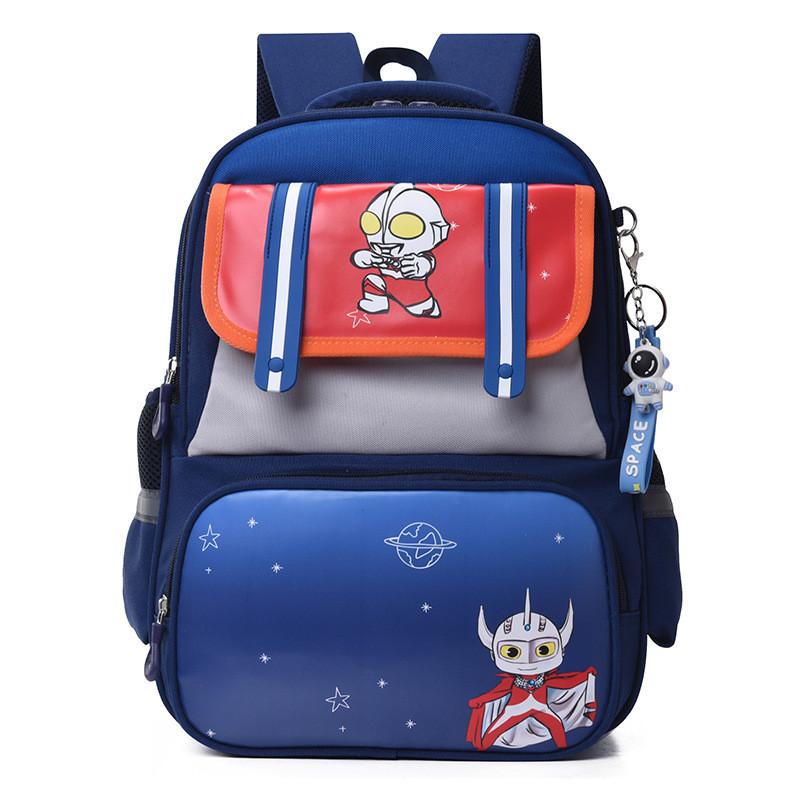 Cute And Playful Childrens Backpack Nylon Lightweight For Boys And Girls синий