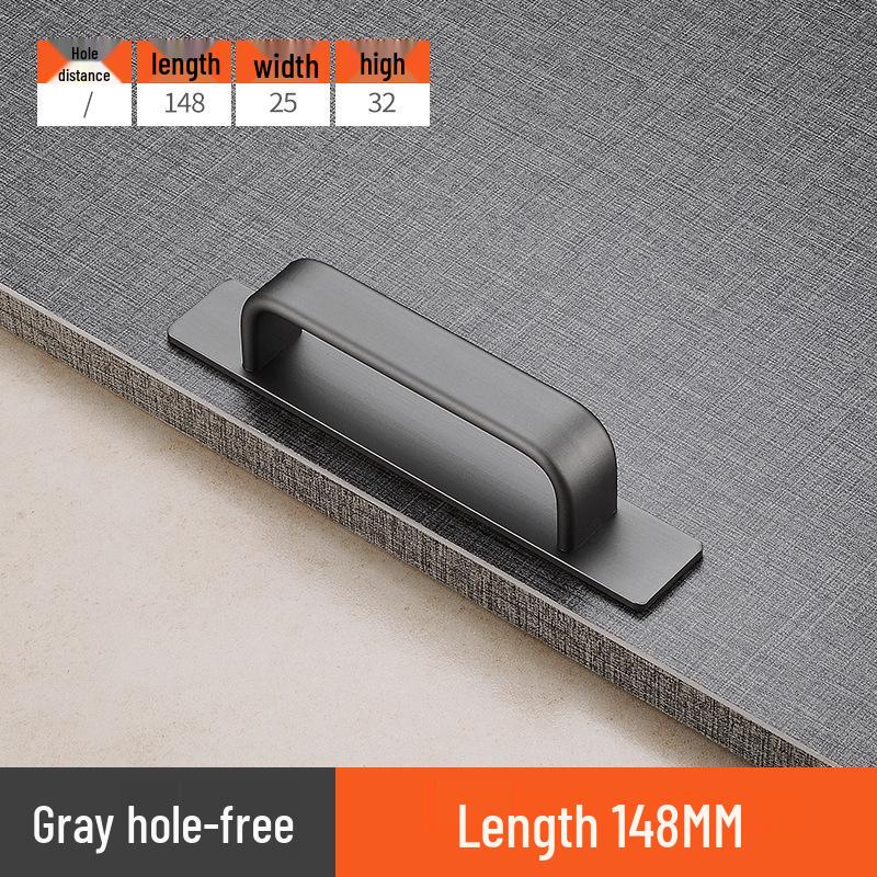 Aluminum Alloy No-Drill Anti-Theft Door Handle for Sliding, Bathroom, and Entrance Doors