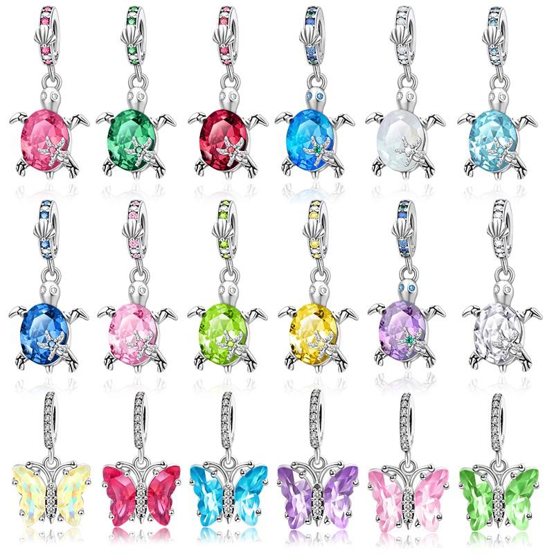 29. Fashionable Copper Colorful Turtle Butterfly Style 24 Colors Charm Bead For 3Mm Genuine Bracelet Do-It-Yourself Making Gift