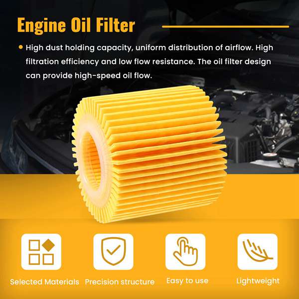 10Pcs Car Engine Oil Filters Set 04152-YZZA6 for Toyota Corolla Prius C-HR 2.0L Pontiac Vibe 2009-2010 04152YZZA6 04152-37010