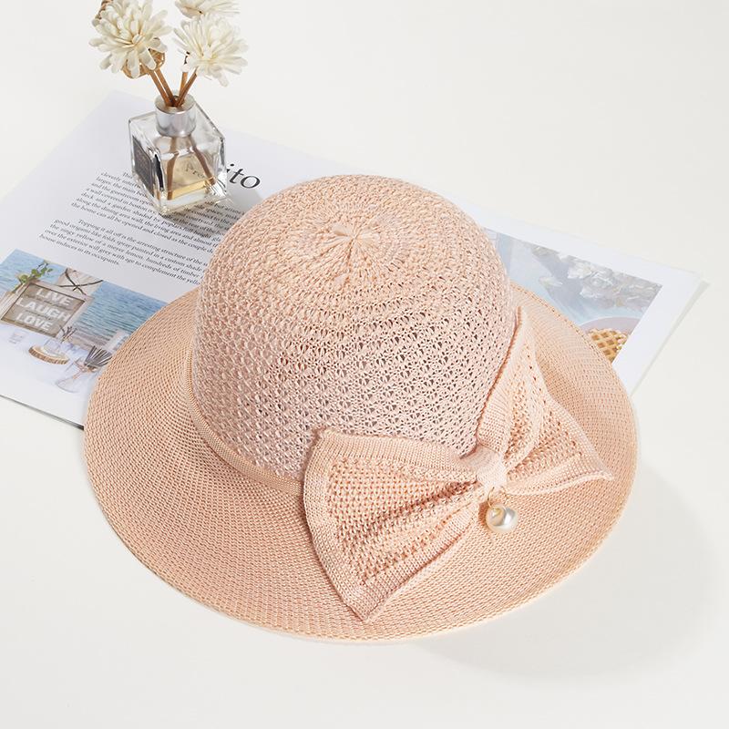 Bucket hat face protection summer big brim thin straw hat breathable sun hat sun hat basin hat big brim
