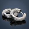 Boucles d'oreilles créoles en zircon mode européenne et américaine: Style OL élégant
