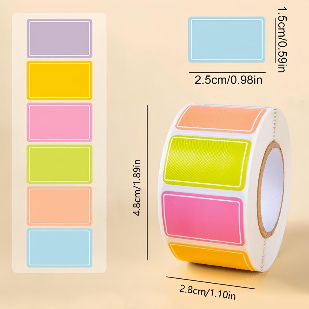 

500pcs Colorful Label Stickers Waterproof Tear Resistant Self-adhesive Index Tabs Stickers for Handwritten Name Tags Stickers
