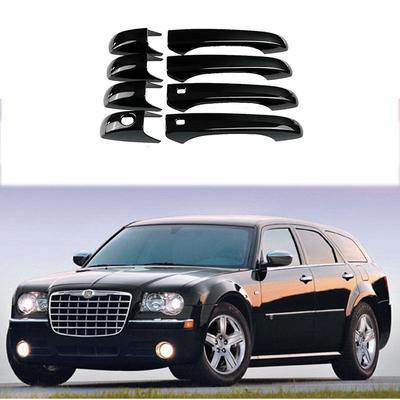 Lesklá čierna kľučka dverí a ozdobný kryt misky pre 05-10 Chrysler 300/300C