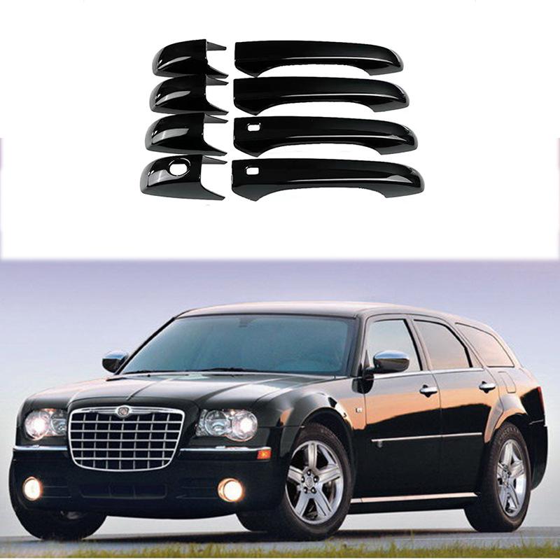 Gloss Black Door Handle & Bowl Trim for 05-10 Chrysler 300/300C
