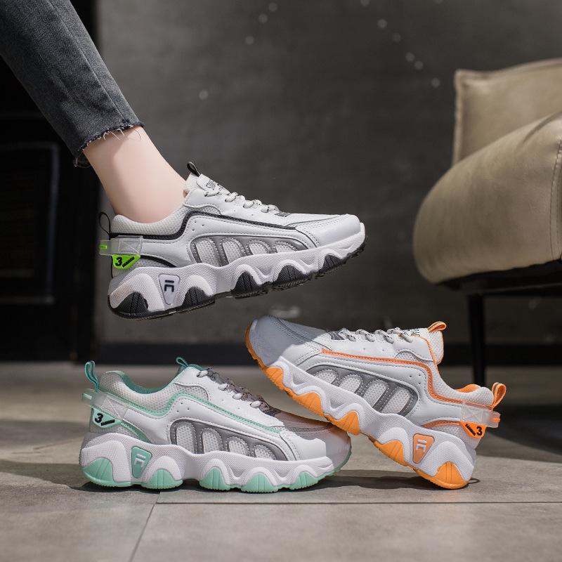 Модные женские кроссовки Осенняя мода Светоотражающие Повседневные Легкие Дышащие — фото 4